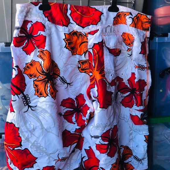 Hawaii Men’s Floral Swim Trunk Short Size 36 - Picture 7 of 15
